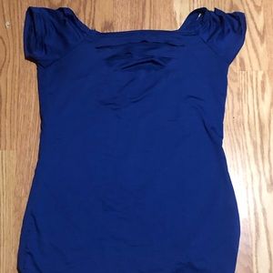 Off the shoulder blue blouse Medium